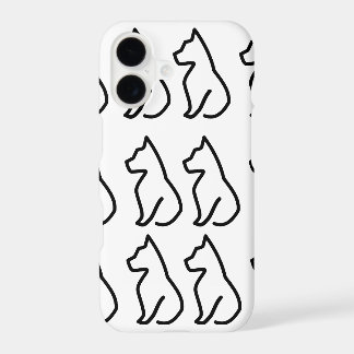 Minimalist Line Art Dog Mom Phone Case - Aesthetic