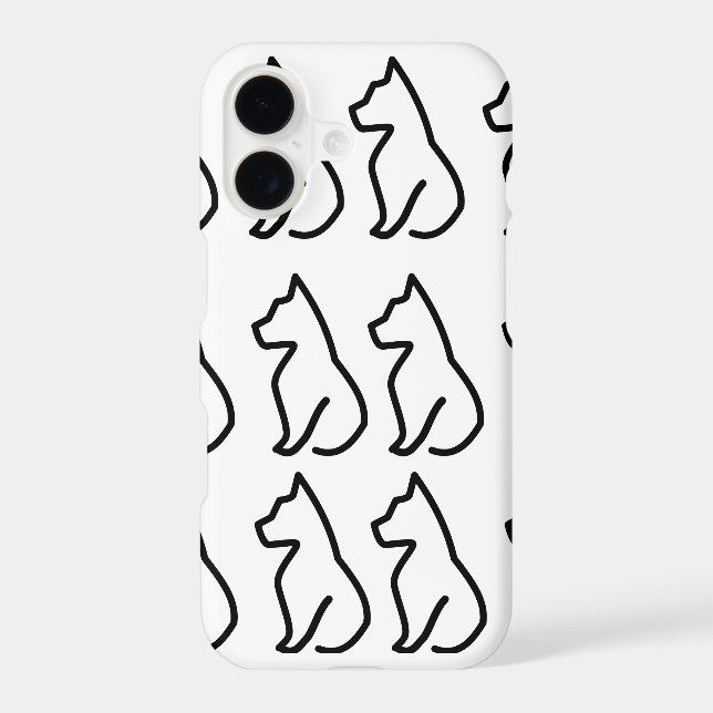 Minimalist Line Art Dog Mum Phone Case - Aesthetic (Back)