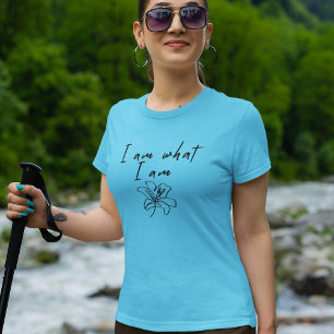 Minimalist Line Art Floral Confident Woman   T-Shirt