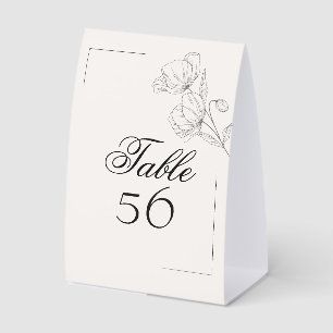 Minimalist Line Art Floral Wedding Table Cards Set