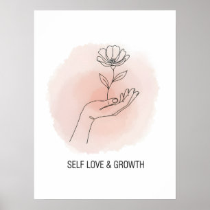 Minimalist Line Art Flower Poster