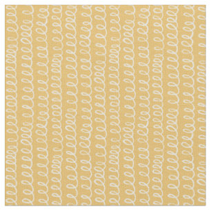 Minimalist line art pattern yellow fabric