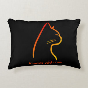 Minimalist Line Art Pet Portrait Decorative Cushion