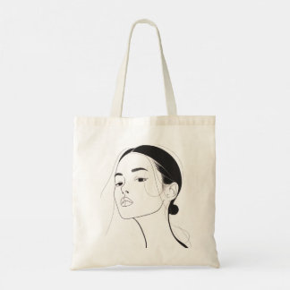 Minimalist Line Art Tote Bag – Chic Everyday Style
