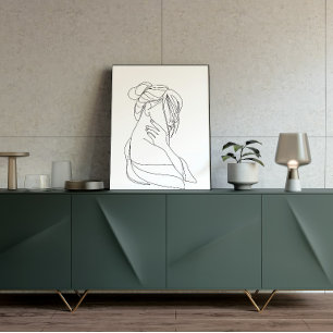 Minimalist Line Art Woman Wall Art Modern Abstra