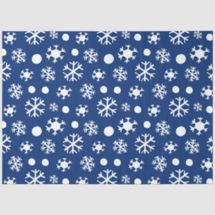 Minimalist Line Drawing Snowflakes Christmas Tissue Paper