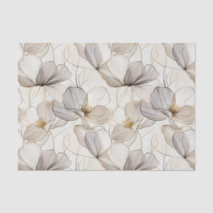 Minimalist Line Flowers Decoupage Tissue Paper
