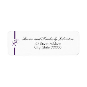 Minimalist Line Initial Return Address Label
