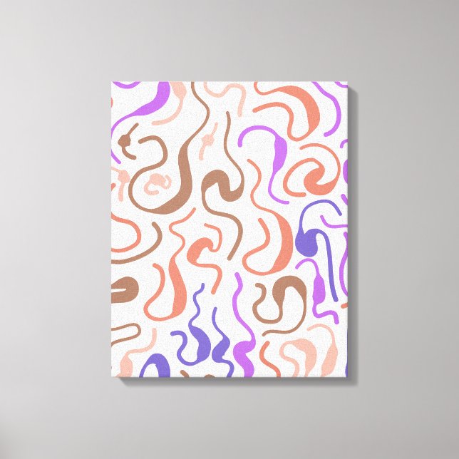 Minimalist Line Style Stretched Canvas Print (Front)