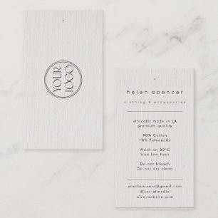 Minimalist Linen Texture Clothing Tag