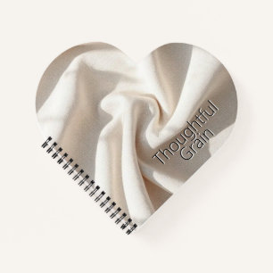 Minimalist Linen Weave   Natural Textured Fabric Notebook