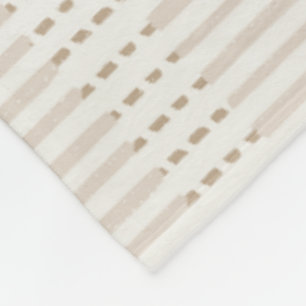 Minimalist lines bohemian neutral grey fleece blanket