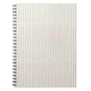 Minimalist lines bohemian neutral grey notebook