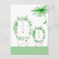 Minimalist Lion - Green