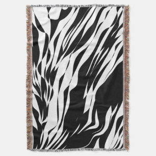 Minimalist Liquid Zebra Throw Blanket