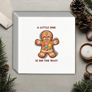 Minimalist Little One Gingerbread Baby Shower Napkin