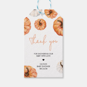 Minimalist Little Pumpkin Baby Shower Favour Tags