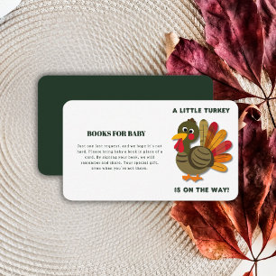 Minimalist Little Turkey Baby Shower Enclosure Card