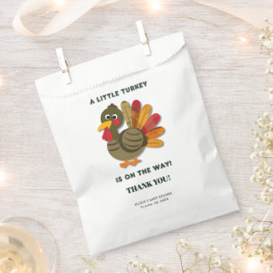 Minimalist Little Turkey Baby Shower Favour Bags