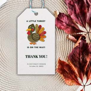 Minimalist Little Turkey Baby Shower Gift Tags