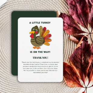 Minimalist Little Turkey Baby Shower Invitation