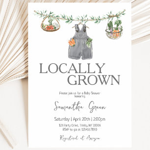 Minimalist Locally Grown Baby Shower Invitation