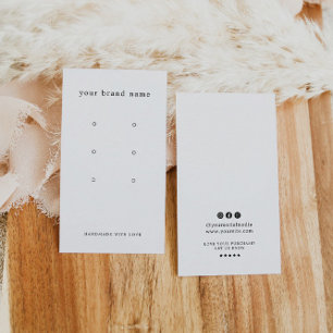 Minimalist Logo 3 Pairs of Earrings Display Card