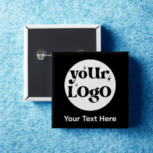 Minimalist Logo and Text Business 15 Cm Square Badge