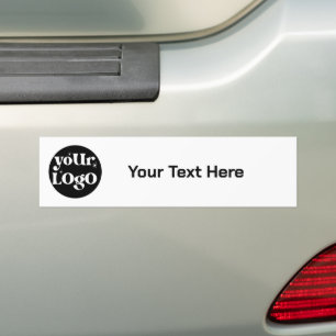 Minimalist Logo and Text Business Bumper Sticker