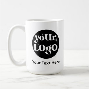 Minimalist Logo and Text Business Coffee Mug