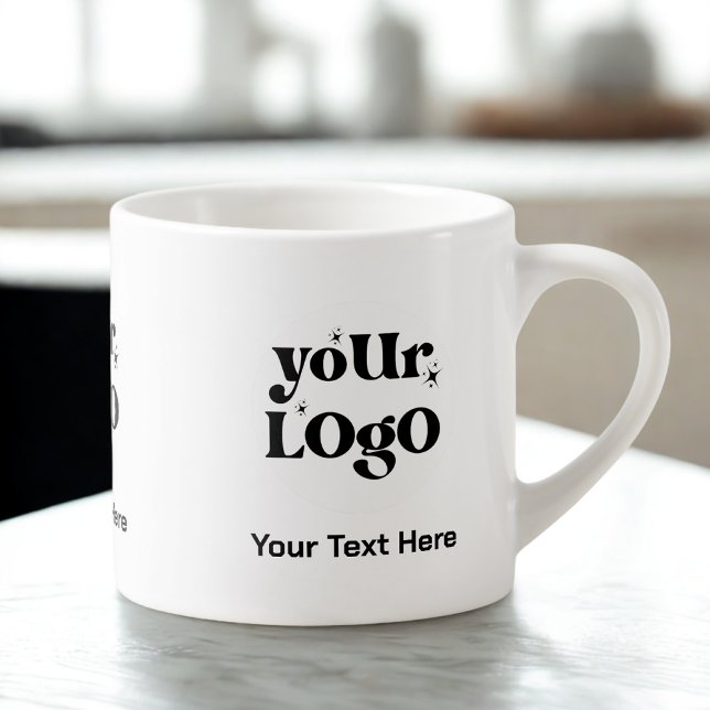 Minimalist Logo and Text Business Espresso Cup (Creator Uploaded)