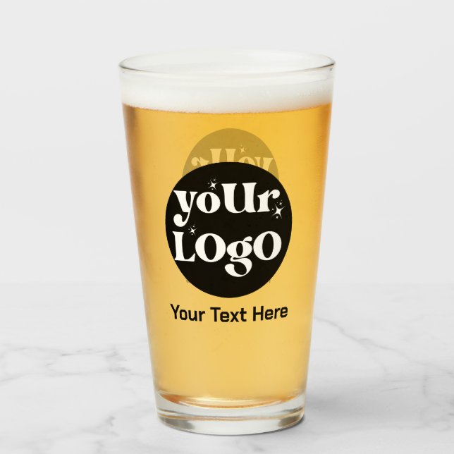 Minimalist Logo and Text Business Glass (Front Filled)
