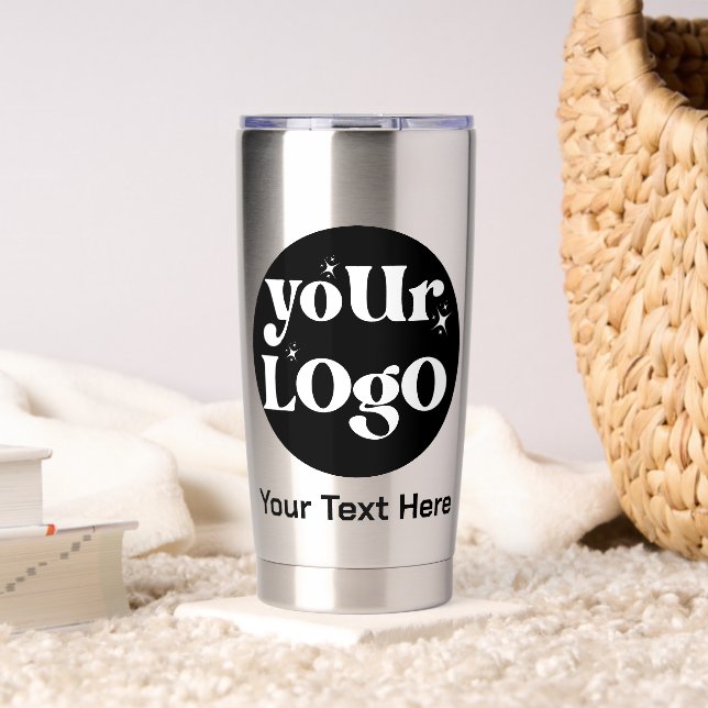 Minimalist Logo and Text Business Insulated Tumbler (Living Room (Rotated))