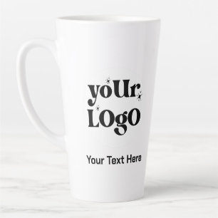 Minimalist Logo and Text Business Latte Mug