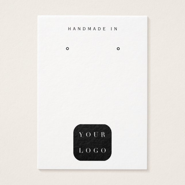 Minimalist Logo Black And White Jewellery Display (Front)