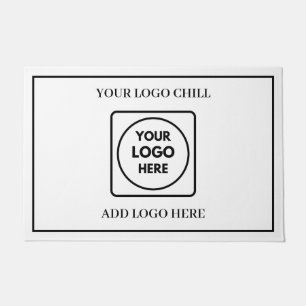 Minimalist Logo Black White Frame doormat