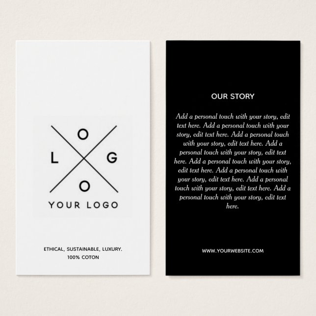 Minimalist Logo Business Hang Tag (Front & Back)