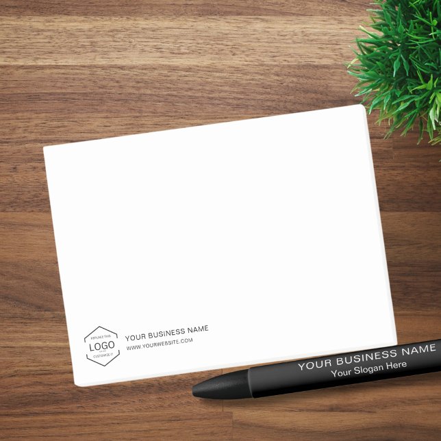 Minimalist Logo Business White Post-it Notes (Creator Uploaded)