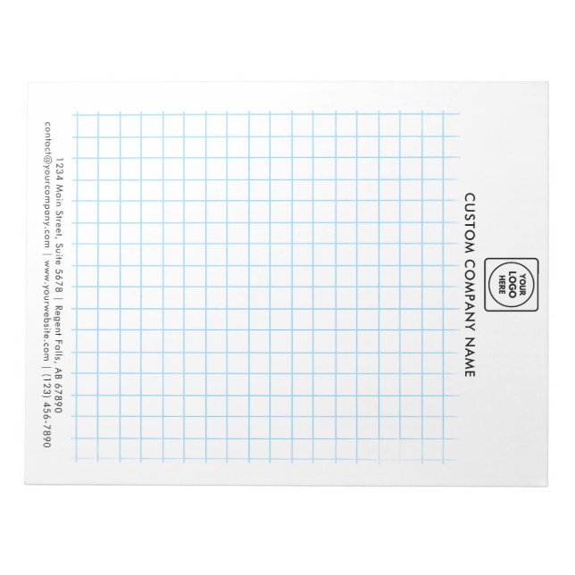 Minimalist Logo Company Graph Memo notepad (Front)