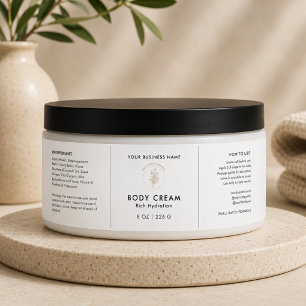 Minimalist Logo Cosmetic Jar Wrapper Label