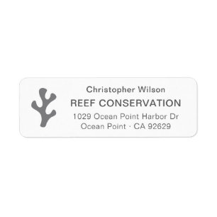 Minimalist Logo Grey Business Return Address