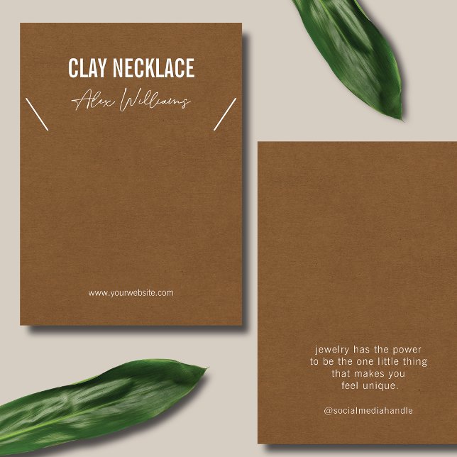 Minimalist Logo Jewellery Necklace Display Card (Creator Uploaded)