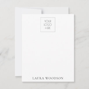 Minimalist Logo Name Note Card