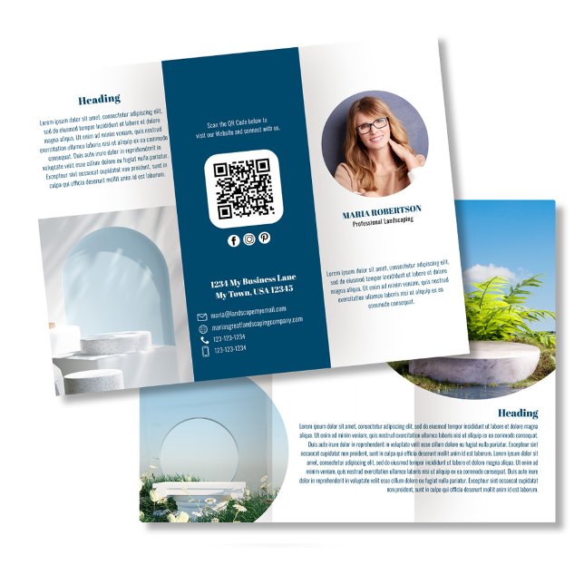 Minimalist Logo or Photo Business Brochure (Business brochure with your photo or logo template. )
