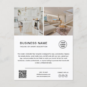 Minimalist Logo Photo White Business Flyer