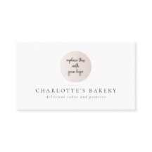 Minimalist Logo QR Code Bakery Business Card