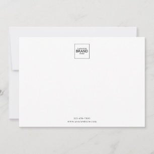 Minimalist Logo Simple Brand Note Card