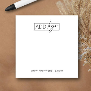 Minimalist Logo Simple Business Details Branded Post-it Notes