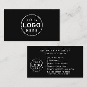 Minimalist Logo Social Media Icons Business Card