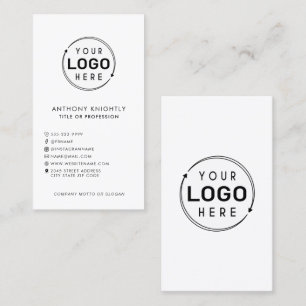 Minimalist Logo Social Media Icons Slogan Business Card